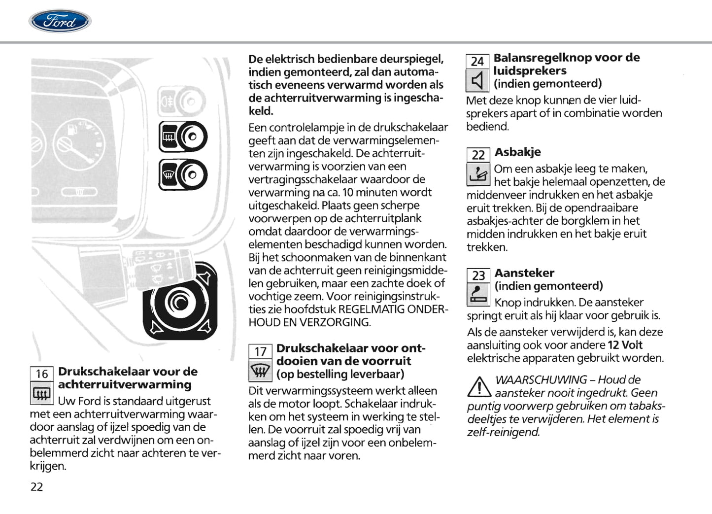 1986-1990 Ford Escort Owner's Manual | Dutch