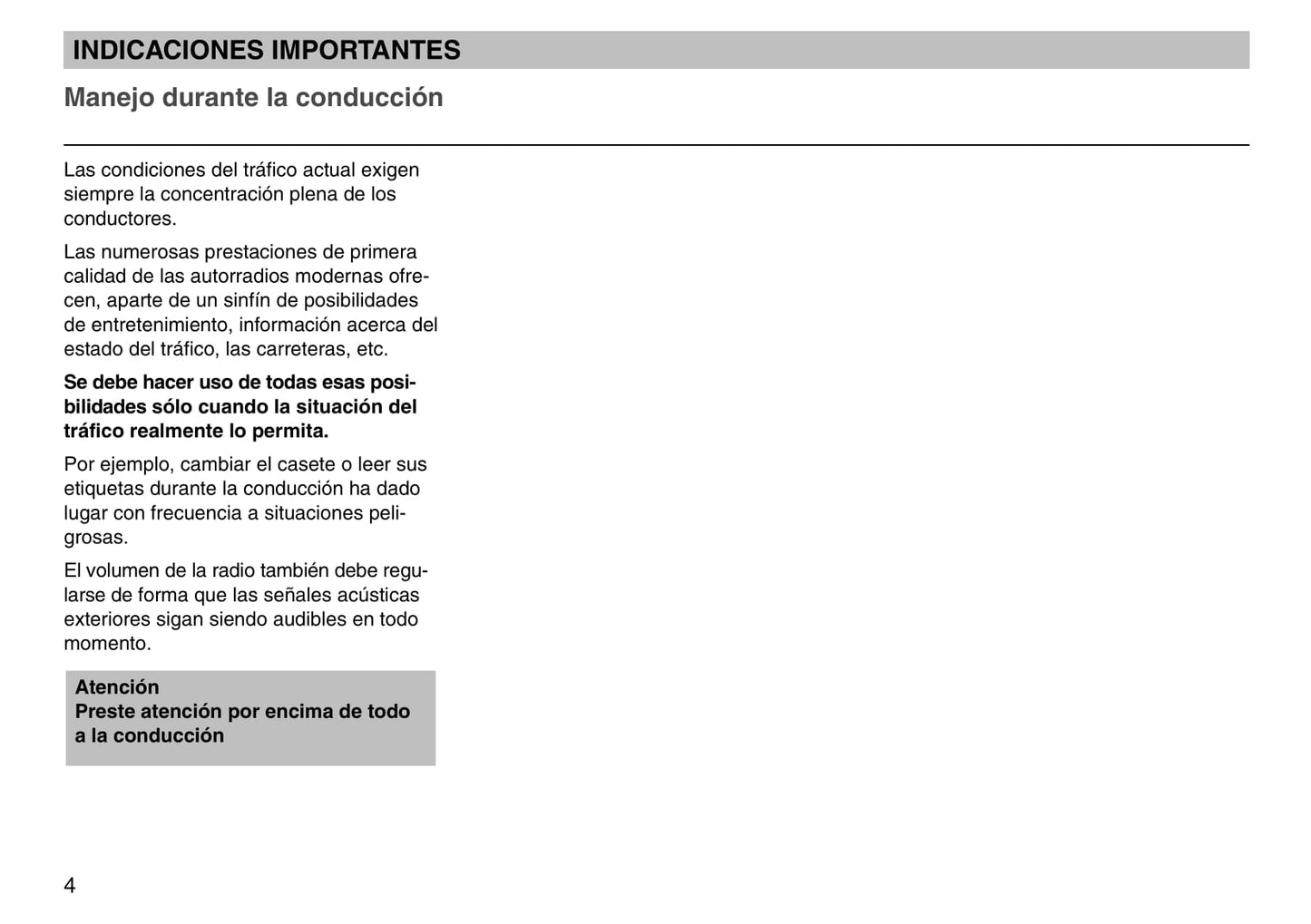 Skoda Radio MS402 Manual de Instrucciones 2003