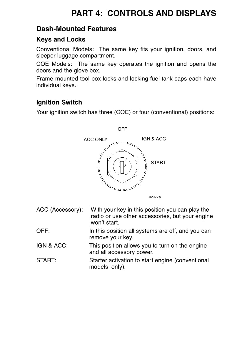 Peterbilt Operator's Owner's Manual