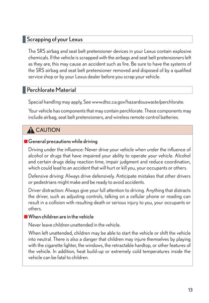 2009 Lexus SC 430 Owner's Manual | English