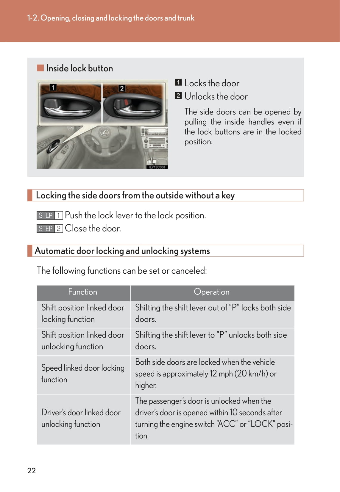 2009 Lexus SC 430 Owner's Manual | English