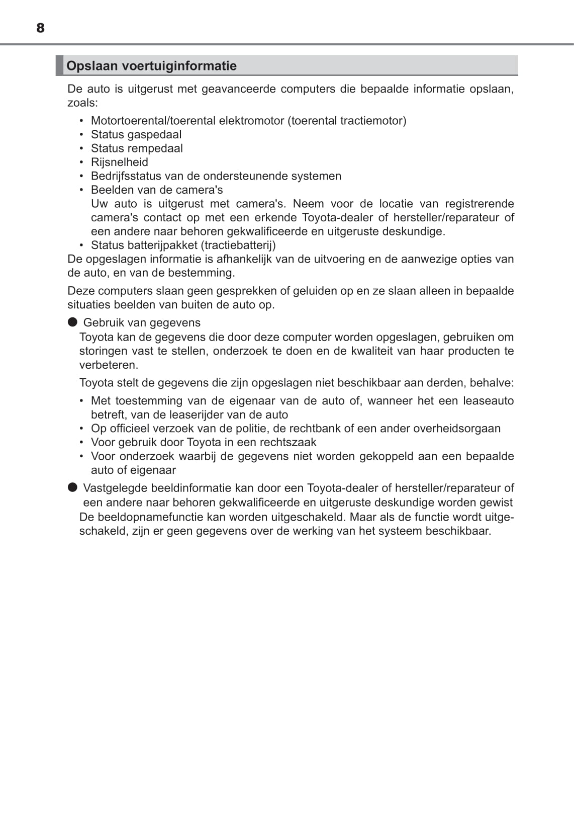 2021-2022 Toyota Prius Owner's Manual | Dutch