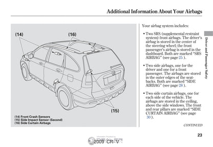 2009 Honda CR-V Owner's Manual | English