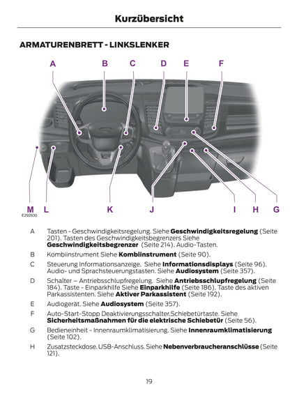 2020 Ford Transit Owner's Manual | German