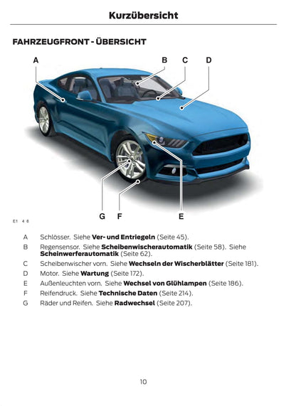 2015-2016 Ford Mustang Owner's Manual | German