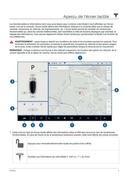 2020 Tesla Model 3 Gebruikershandleiding | Frans