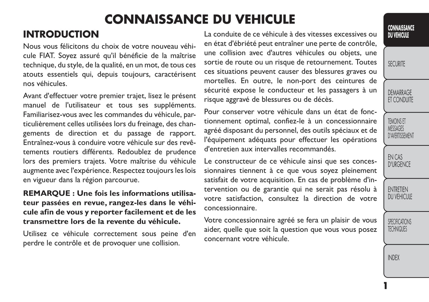 2014-2015 Fiat Freemont Owner's Manual | French