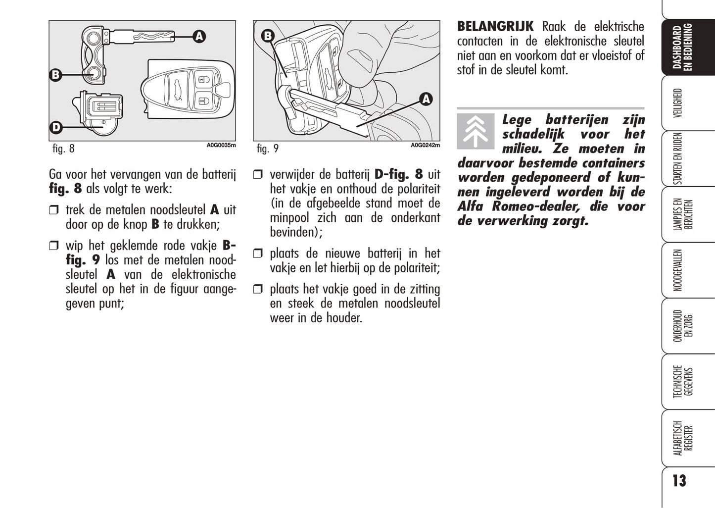 2006-2008 Alfa Romeo Spider Owner's Manual | Dutch