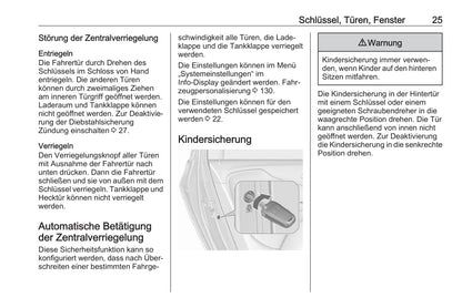 2017-2018 Opel Zafira/Zafira Tourer Gebruikershandleiding | Duits