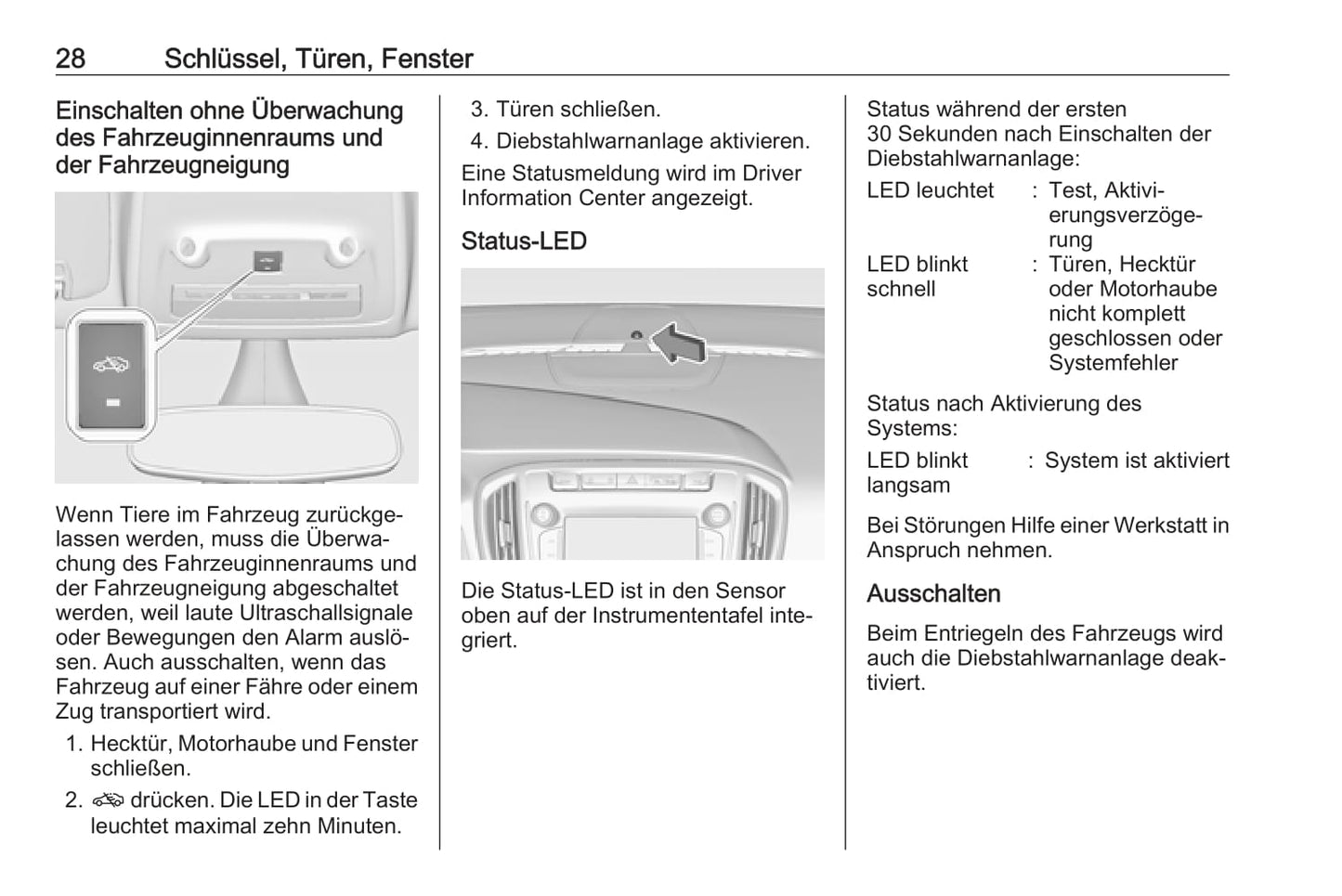 2017-2018 Opel Zafira/Zafira Tourer Owner's Manual | German