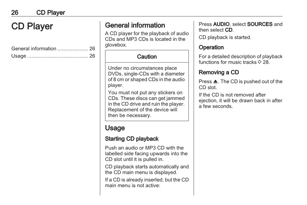 Opel Grandland X Owner's Infotainment Manual 2017 - 2021