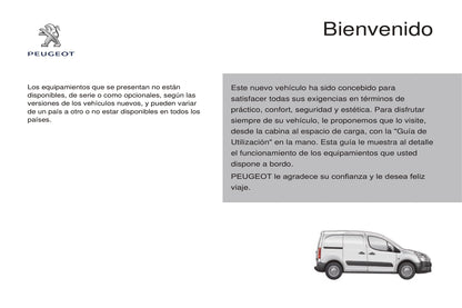 2014-2015 Peugeot Partner Owner's Manual | Spanish
