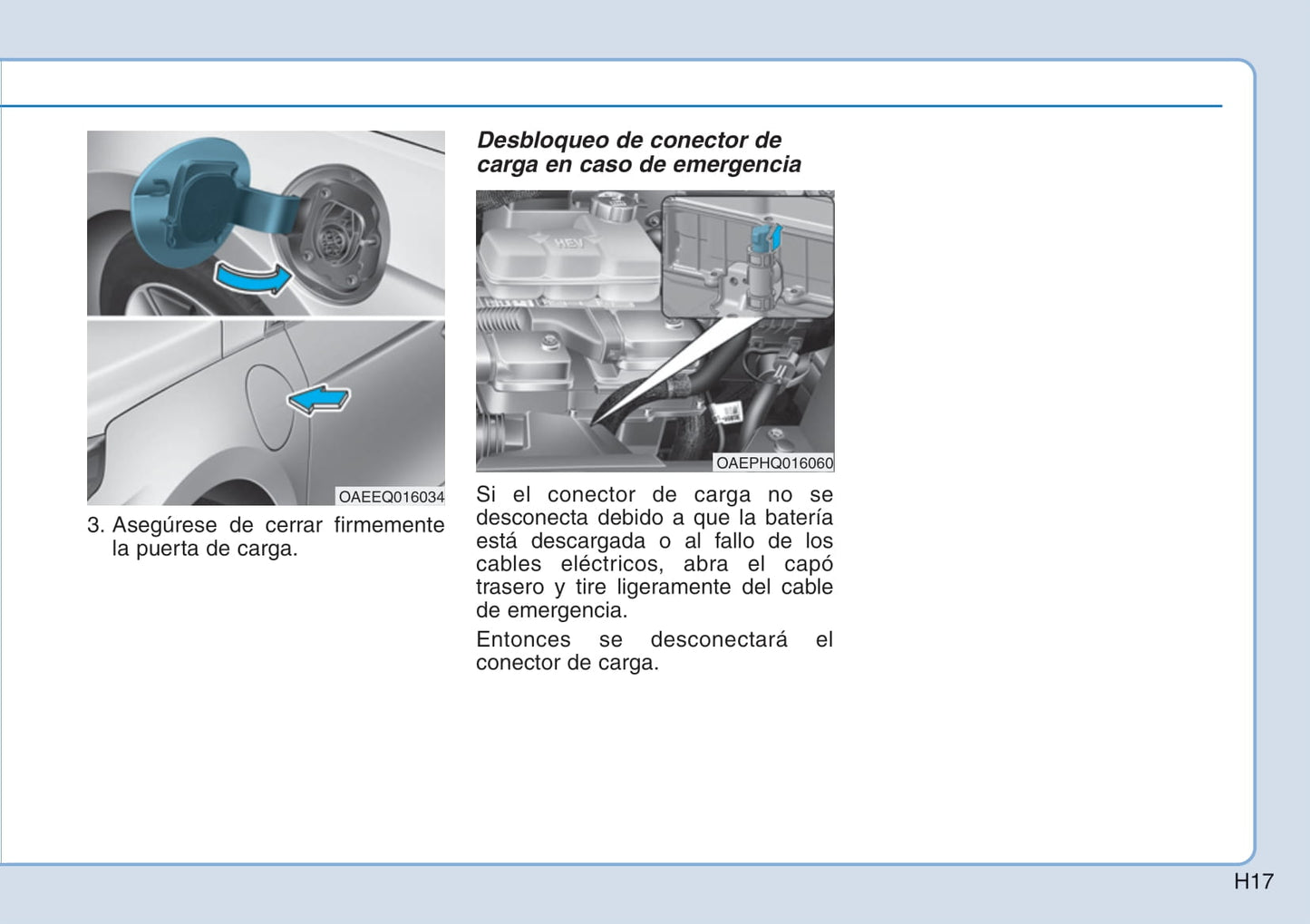 2017-2018 Hyundai Ioniq Hybrid Owner's Manual | Spanish