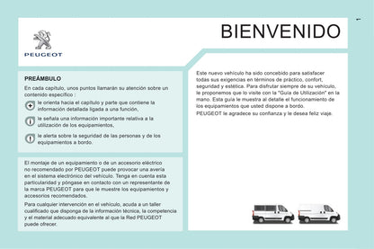 2014-2015 Peugeot Boxer Owner's Manual | Spanish