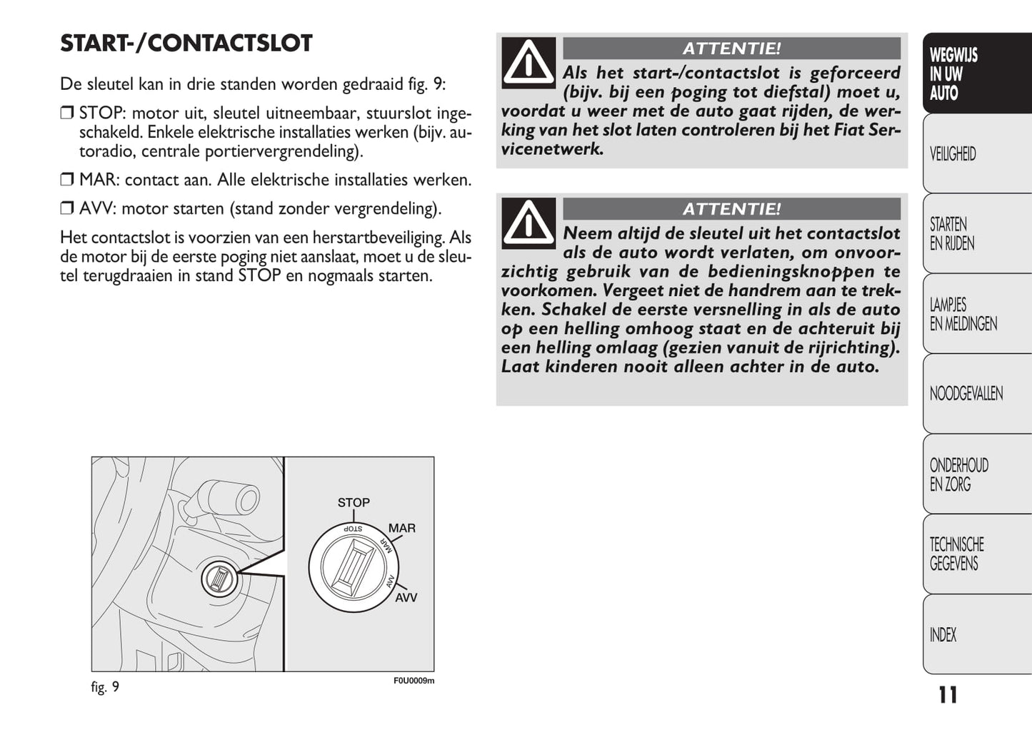 2010-2011 Fiat Punto Evo Gebruikershandleiding | Nederlands