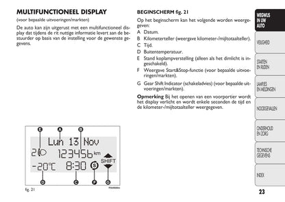 2010-2011 Fiat Punto Evo Owner's Manual | Dutch