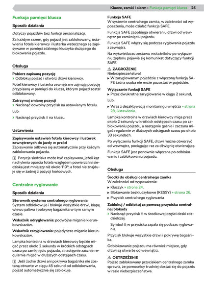 2020 Skoda Octavia Owner's Manual | Polish