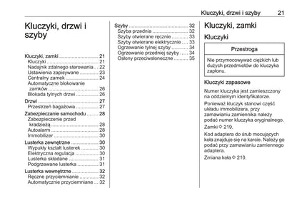 2019-2020 Opel Corsa Owner's Manual | Polish