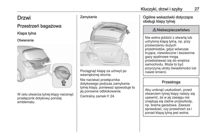 2019-2020 Opel Corsa Owner's Manual | Polish