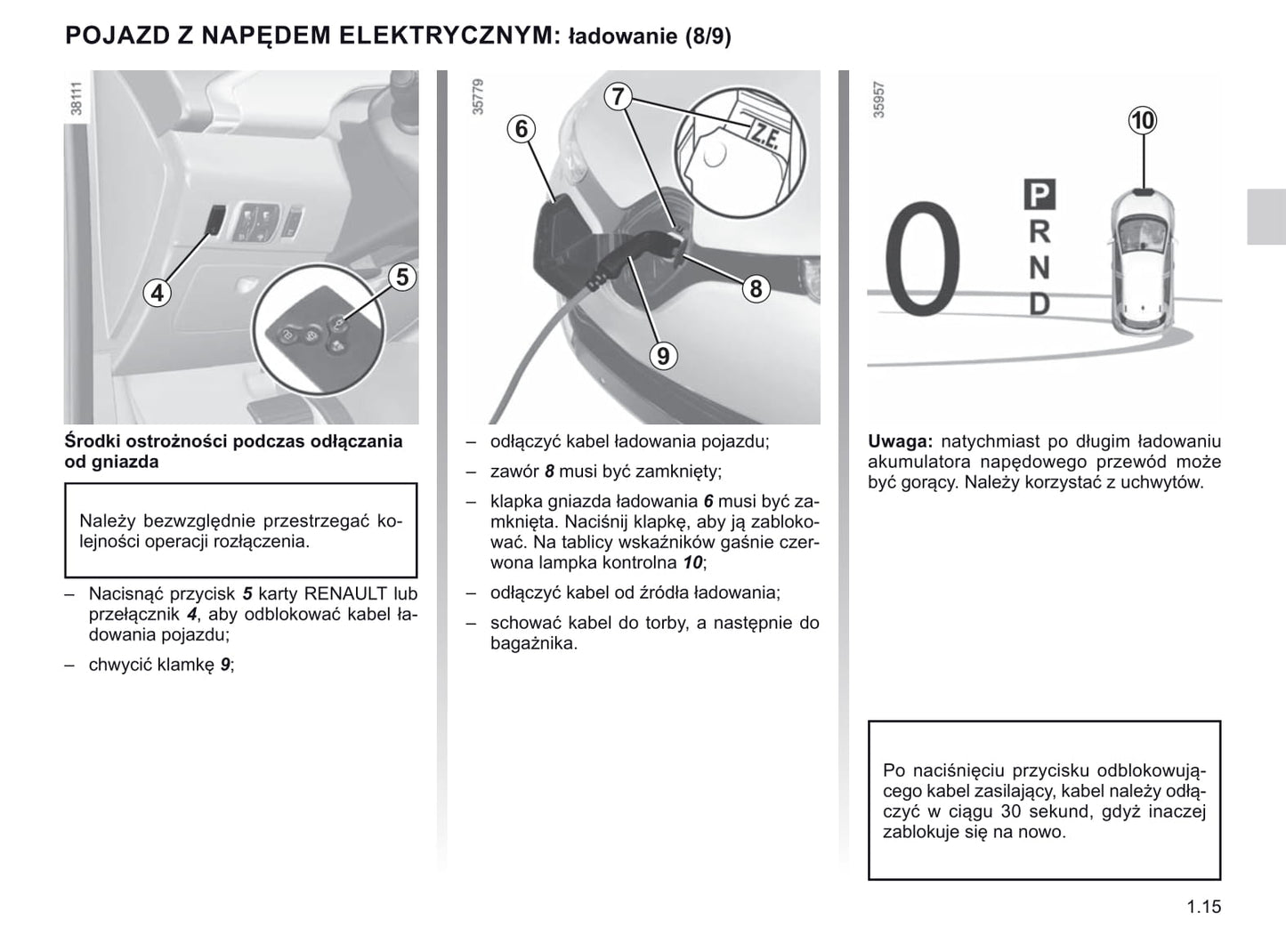 2018-2019 Renault Zoe Owner's Manual | Polish