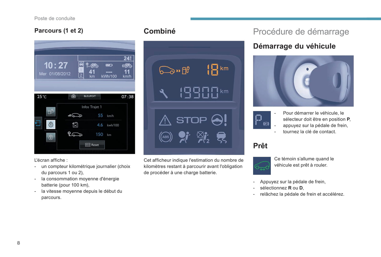 2017-2022 Peugeot Partner Electric/Partner Tepee Electric Manuel du propriétaire | Français