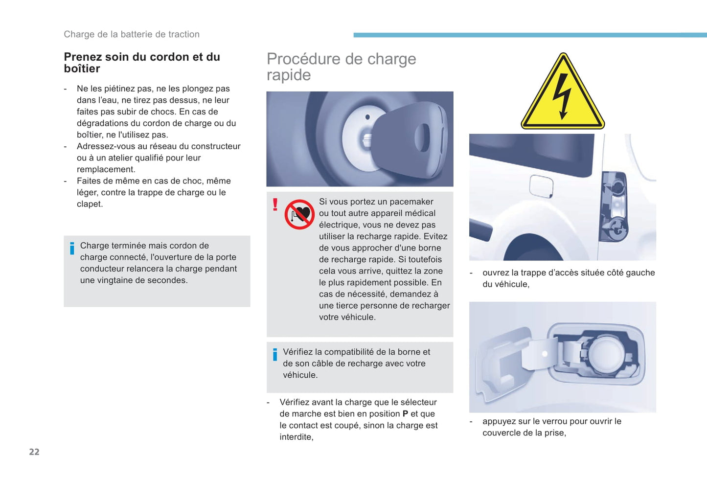 2017-2022 Peugeot Partner Electric/Partner Tepee Electric Manuel du propriétaire | Français