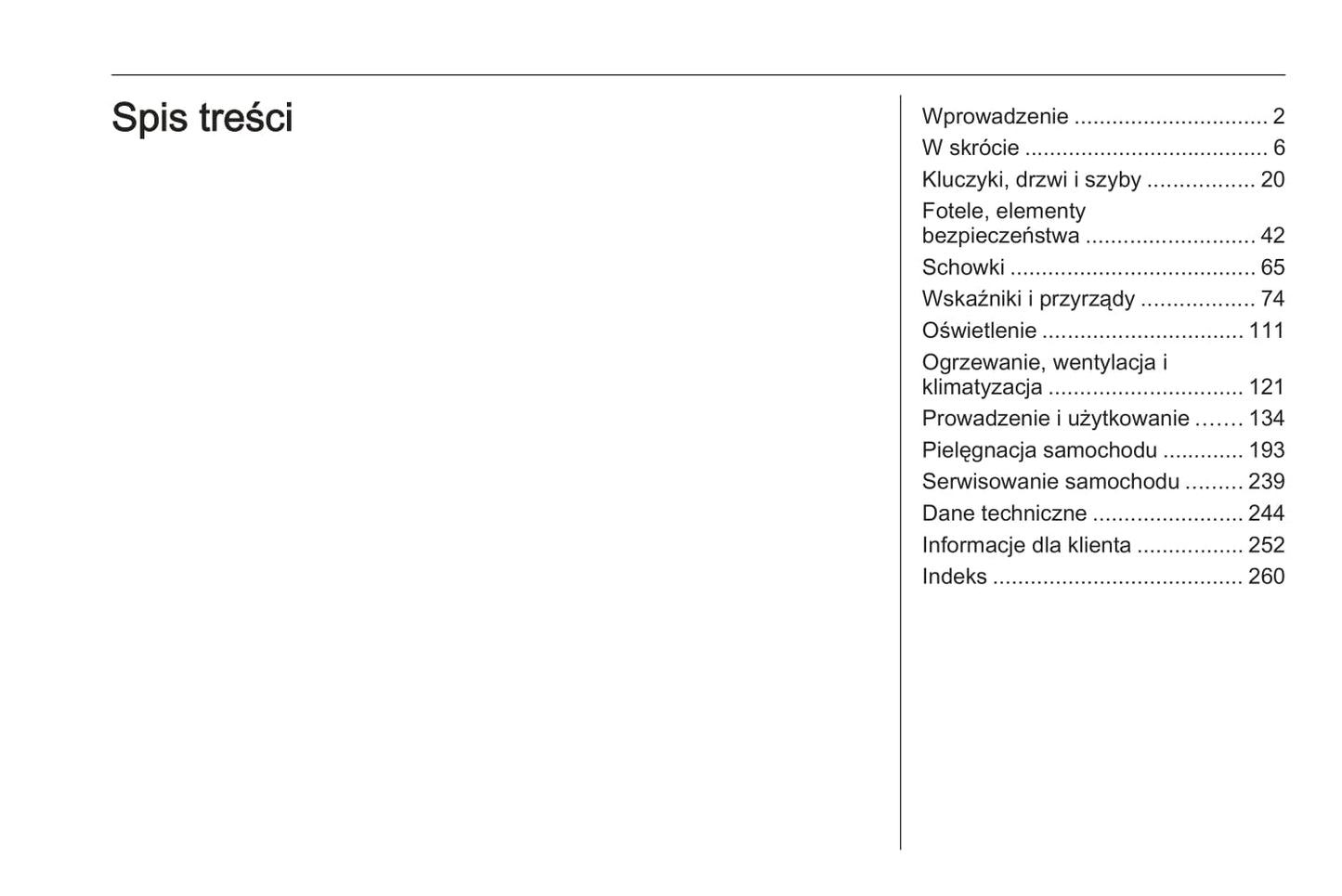 2020 Opel Crossland X Owner's Manual | Polish