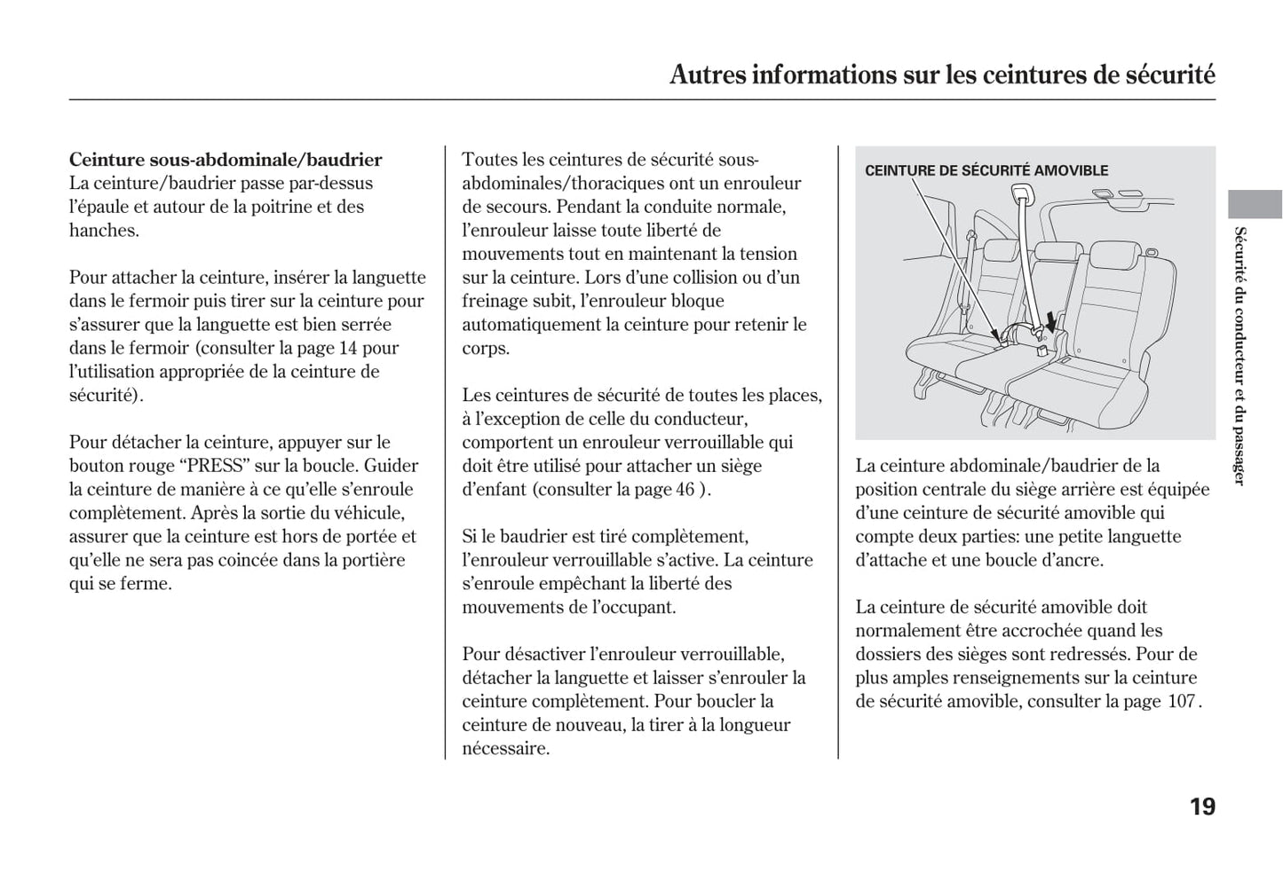 2007 Honda CR-V Owner's Manual | French