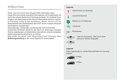 2019-2022 Peugeot Rifter Manuel du propriétaire | Allemand