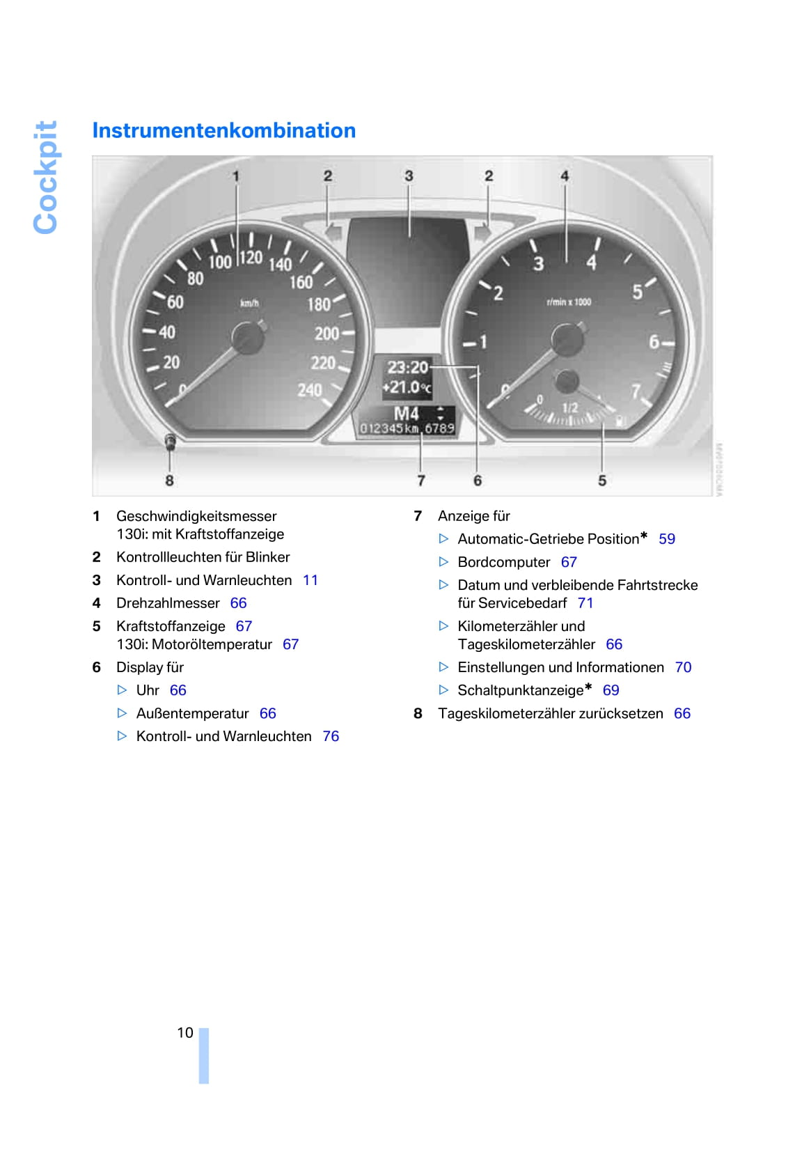 2007-2011 BMW 1-serie Manuel du propriétaire | Allemand