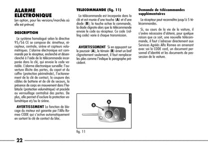 2003-2007 Alfa Romeo 166 Owner's Manual | French