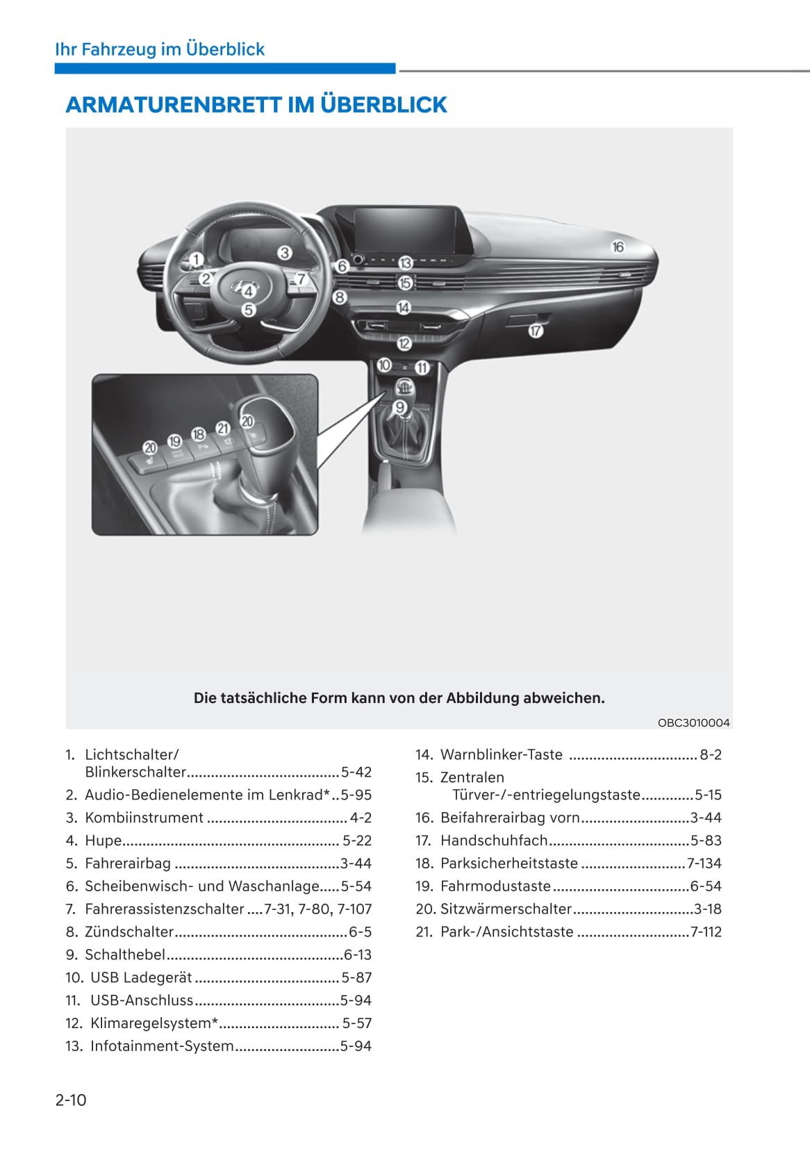 2021-2022 Hyundai i20/Bayon Owner's Manual | German