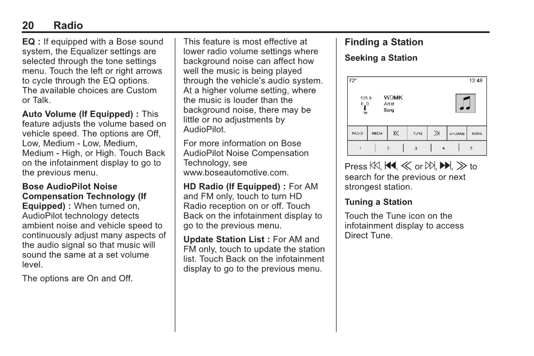 Chevrolet Trax MyLink Infotainment Owners Manual 2018