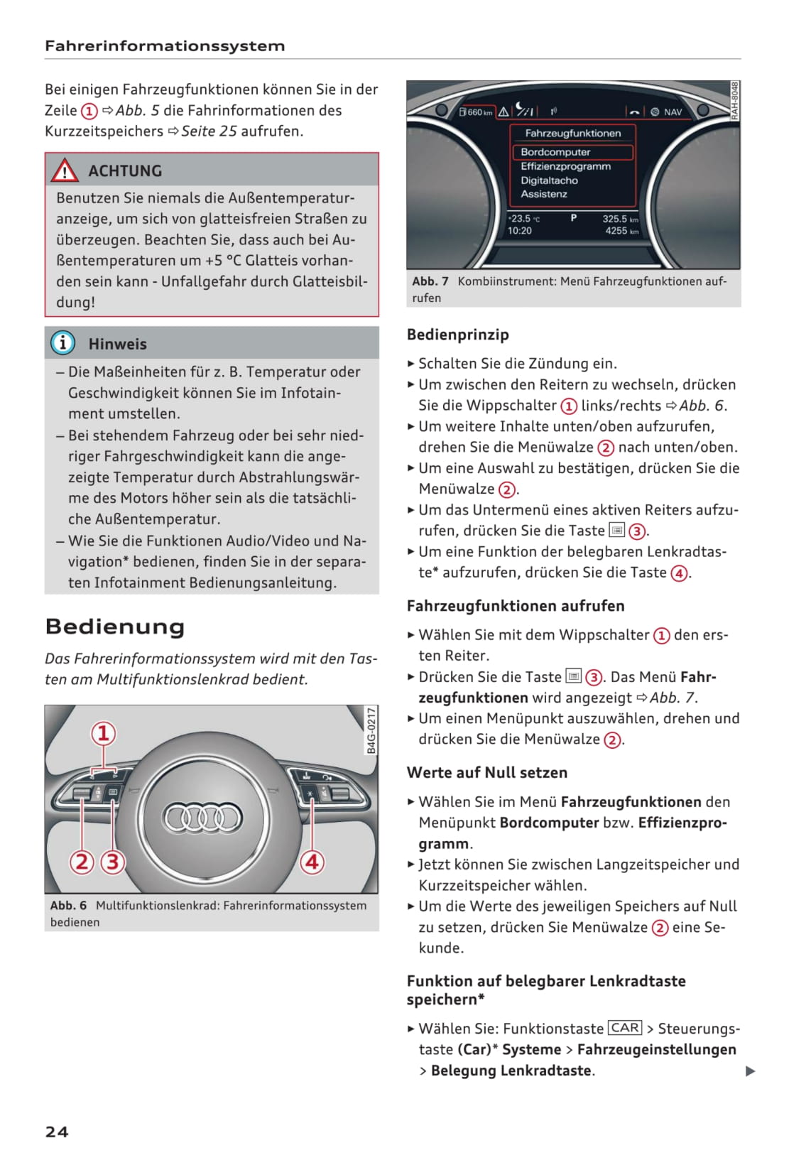 2014-2018 Audi A6 Manuel du propriétaire | Allemand