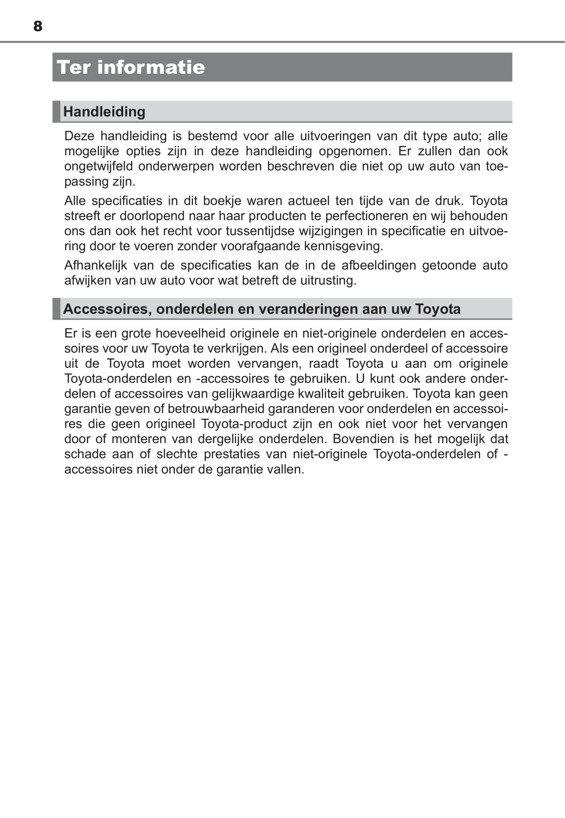 2018-2019 Toyota Auris Hybrid Gebruikershandleiding | Nederlands