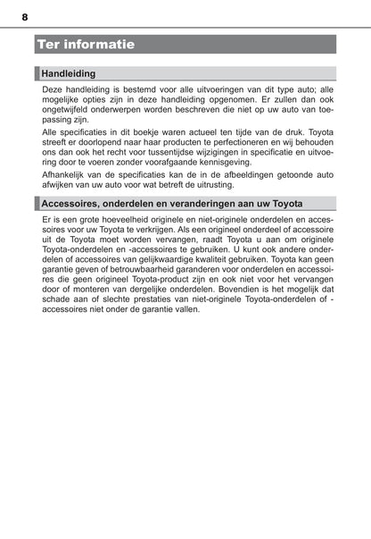 2018-2019 Toyota Auris Hybrid Gebruikershandleiding | Nederlands