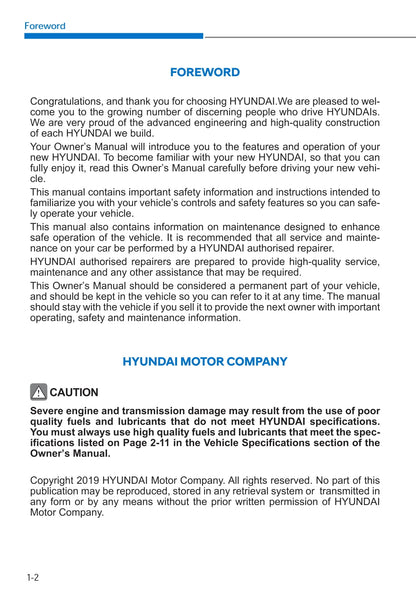 2017-2020 Hyundai i10 Manuel du propriétaire | Anglais