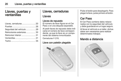 2013-2014 Opel Meriva Owner's Manual | Spanish