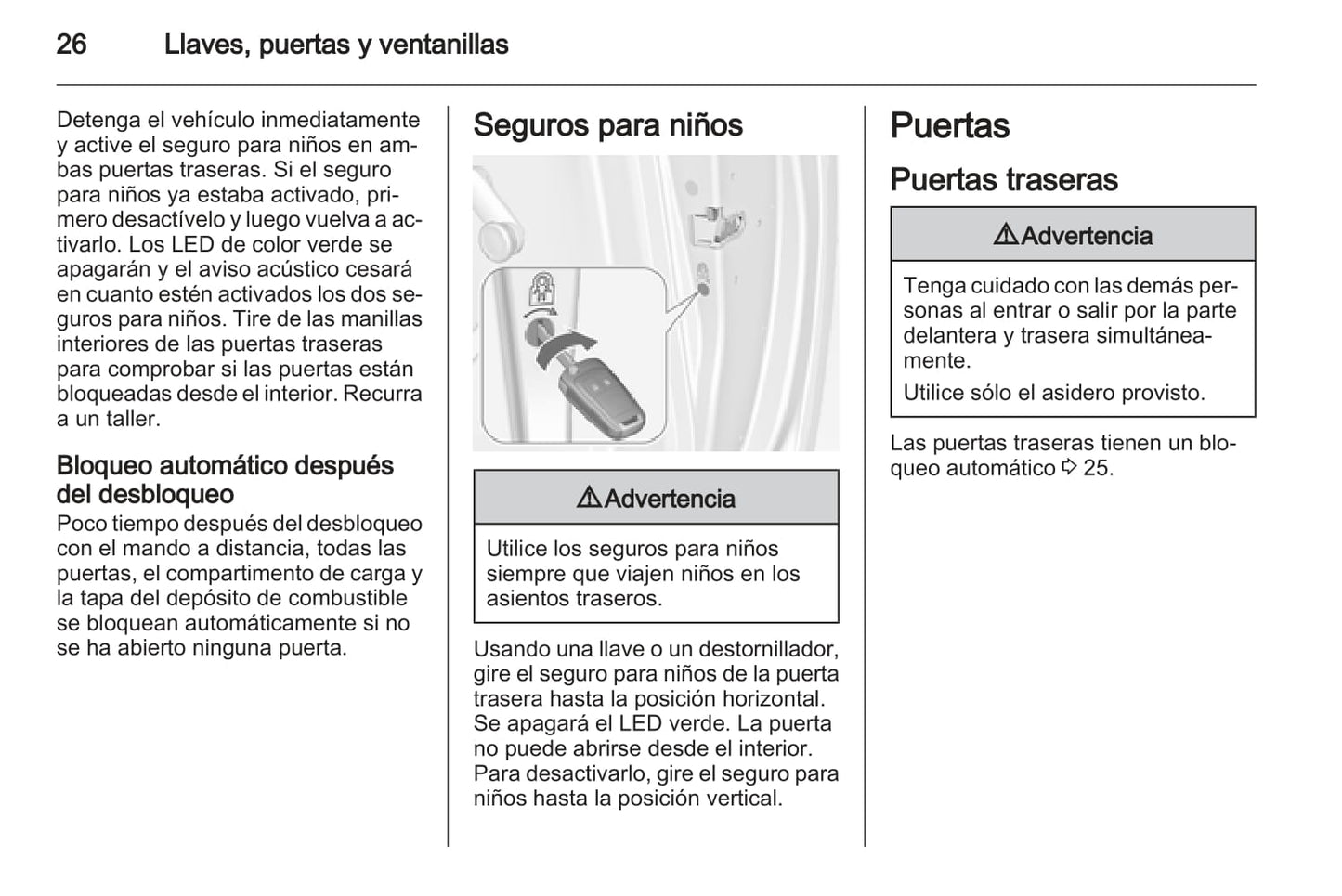 2013-2014 Opel Meriva Owner's Manual | Spanish