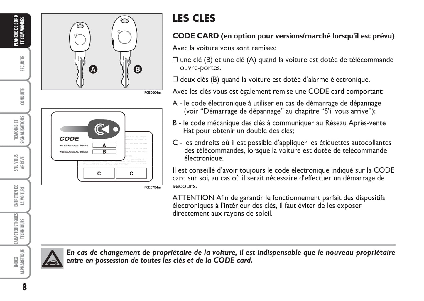 2007-2008 Fiat Multipla Owner's Manual | French