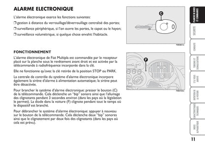 2007-2008 Fiat Multipla Owner's Manual | French