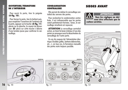 2005-2011 Alfa Romeo 147 GTA Owner's Manual | French