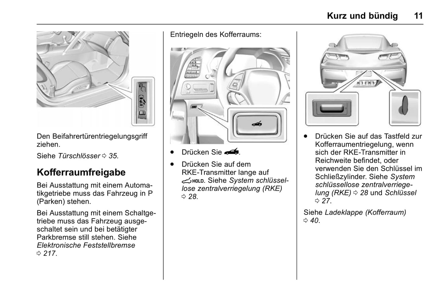 2017-2018 Chevrolet Corvette Owner's Manual | German