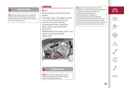 2016-2020 Alfa Romeo MiTo Gebruikershandleiding | Duits