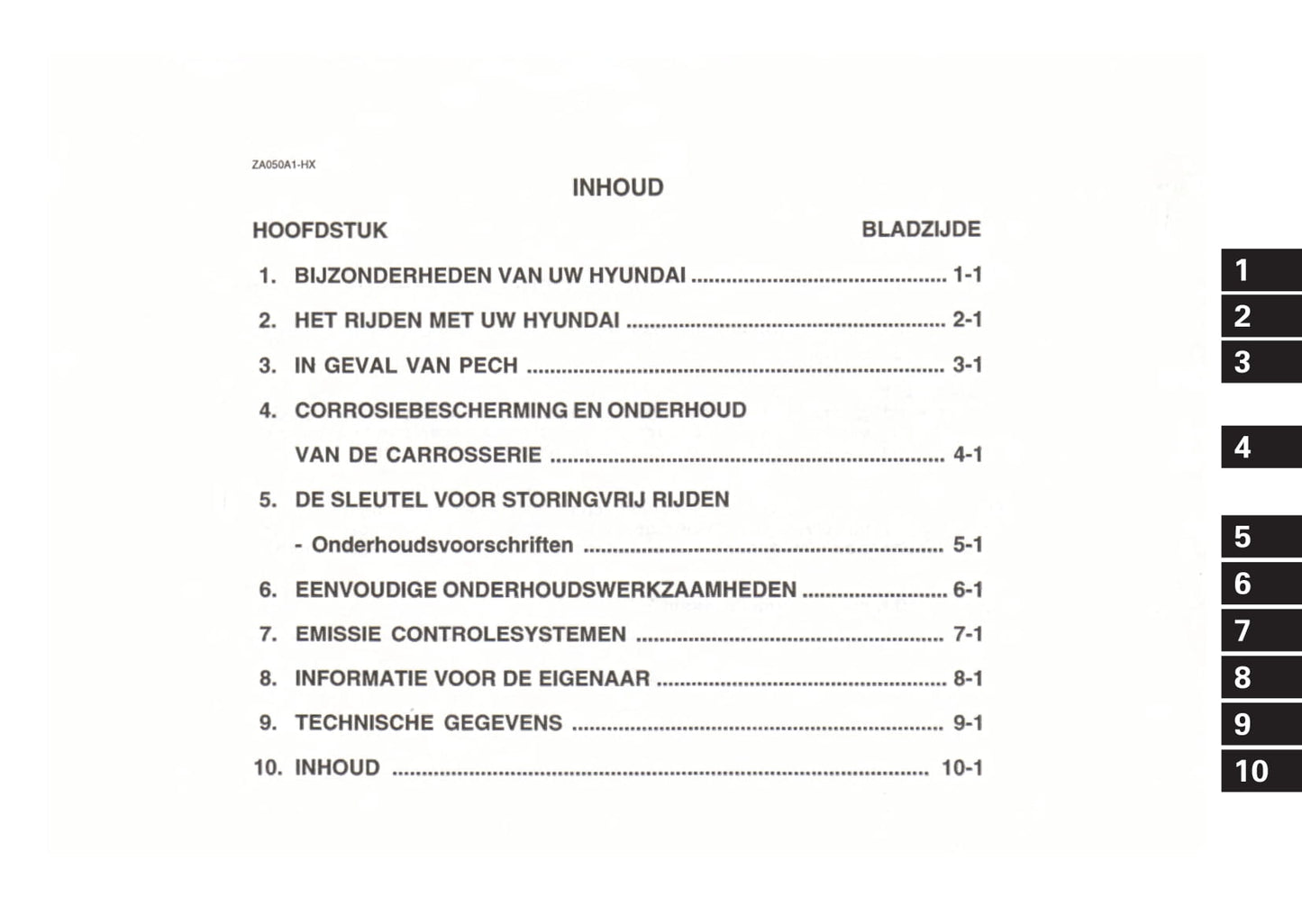 1999-2000 Hyundai Excel Gebruikershandleiding | Nederlands