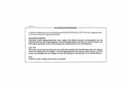 1999-2000 Hyundai Excel Gebruikershandleiding | Nederlands