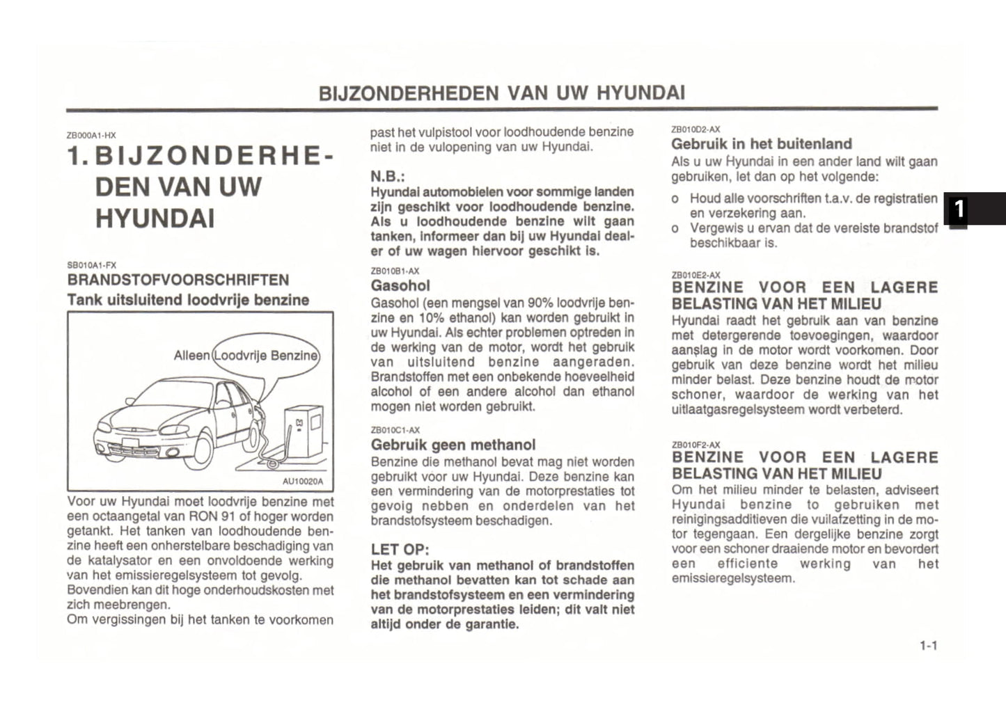 1999-2000 Hyundai Excel Gebruikershandleiding | Nederlands