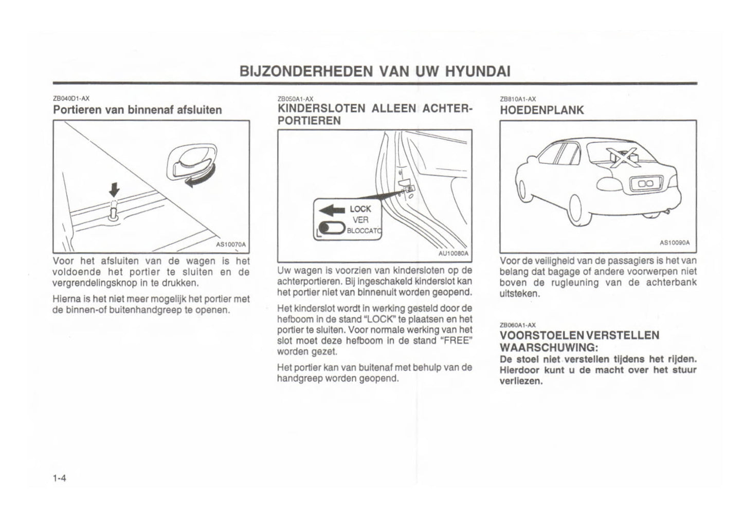 1999-2000 Hyundai Excel Gebruikershandleiding | Nederlands