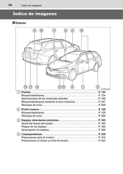 2016-2017 Toyota Auris Hybrid Touring Sports Owner's Manual | Spanish