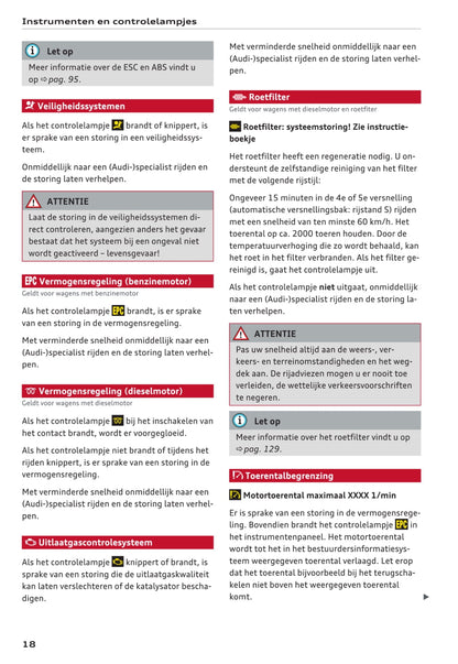 2015-2018 Audi A1/A1 Sportback/S1/S1 Sportback Owner's Manual | Dutch